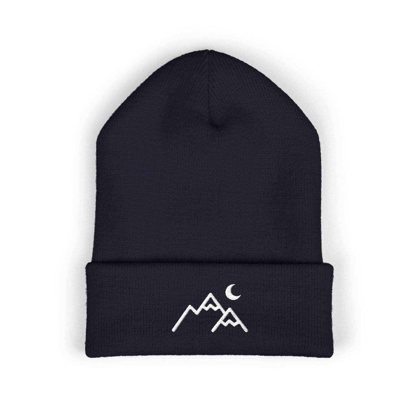 Minimal Mountain & Moon Beanie