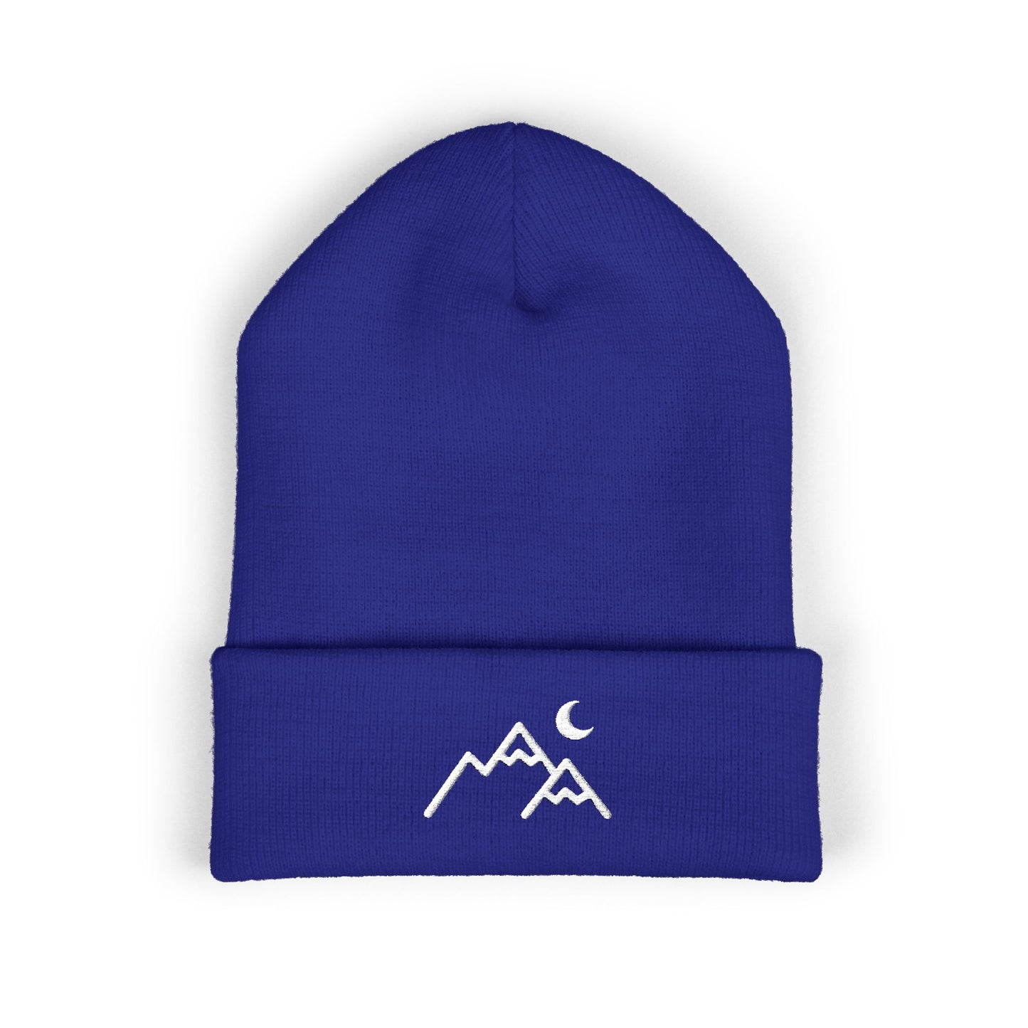 Minimal Mountain & Moon Beanie