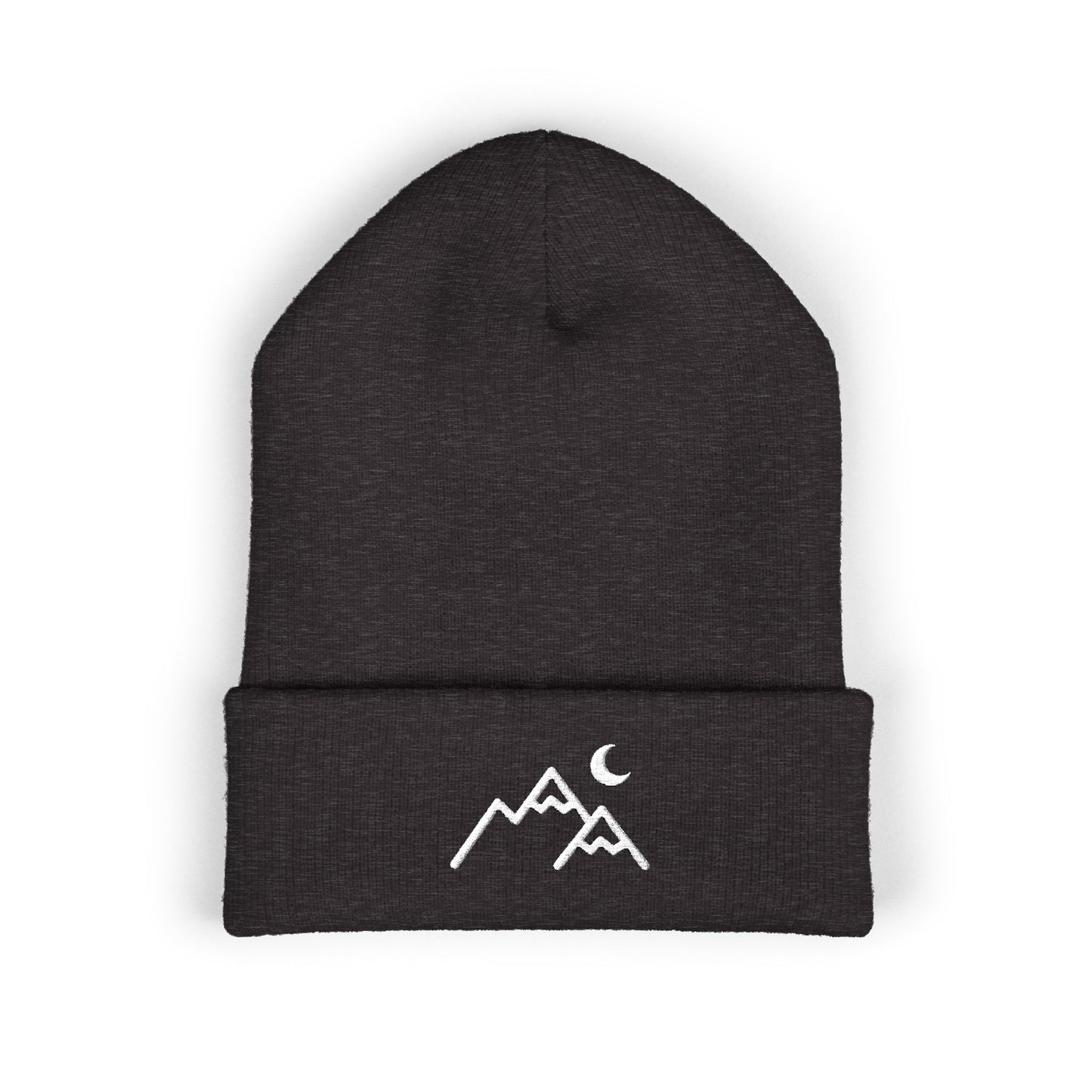 Minimal Mountain & Moon Beanie