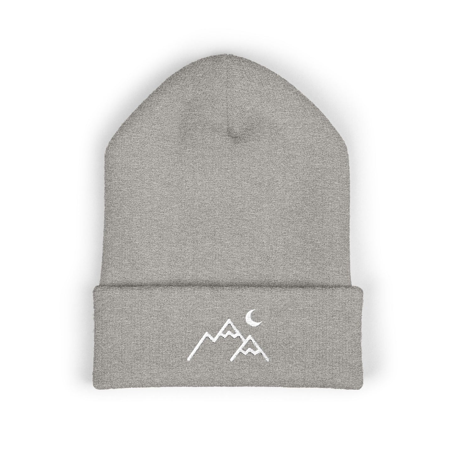 Minimal Mountain & Moon Beanie